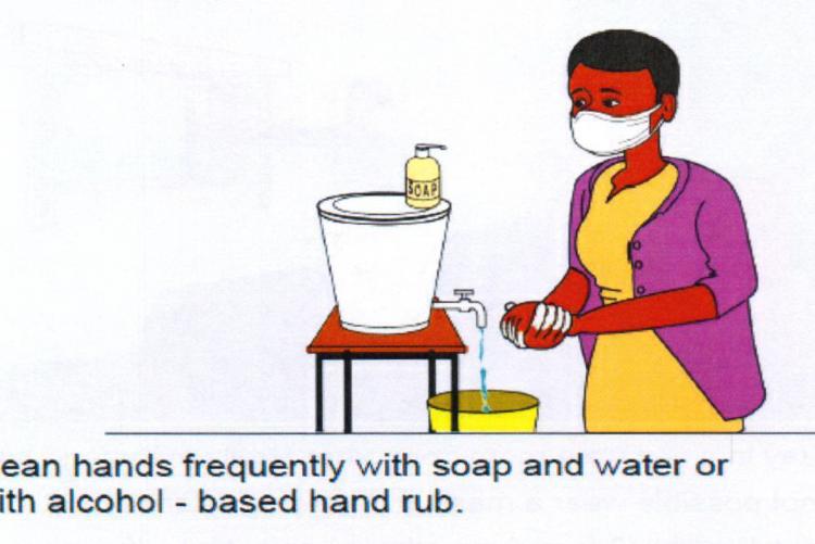 Clean Hands Frequently with Based Hand Rub
