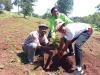 Dr. Kiringa and collegues planting a tree